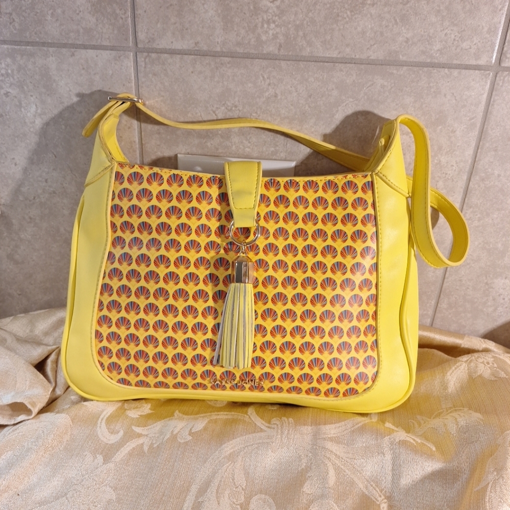 Sassy Jones Yellow Patterned Women's Shoulder Bag